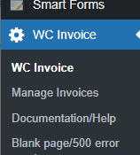Opening wc invoice