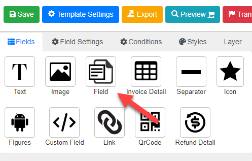 adding fields to credit note